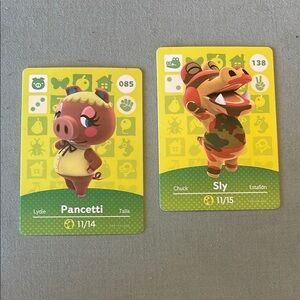Authentic Nintendo Animal Crossing Amiibo Cards